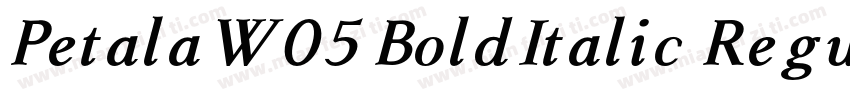 PetalaW05 BoldItalic Regular字体转换